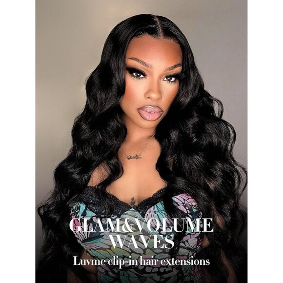 Clip in Hair Extensions Human Hair 16 Inch 135g Natural Black Long Style main image 6
